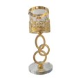thumbnail image 3 of Abbracc Cylinder Crystal Candlestick, Shiny Decorative Romantic Creative Candle Holders 3 Rings, 3 of 7