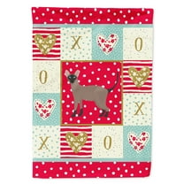 Carolines Treasures CK5664CHF Oriental Bicolor Cat Love Flag Canvas House Size Large multicolor