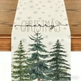 thumbnail image 1 of Herunwer Xmas Trees Snowflake Christmas Table Runner, Seasonal Winter Blue Kitchen Dining Table Decoration for Home Party Decor, 1 of 6