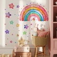 thumbnail image 3 of HengDidi Cartoon Colorful Stars Rainbow Electrostatic Window Stickers - Removable Cling Film for Glass Window Decoration in Home Interiors, Easy Application and Removal, 3 of 6