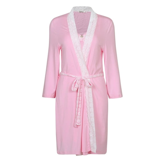 Richie House Women's Two-piece Knit Bathrobe Robe RHW2594