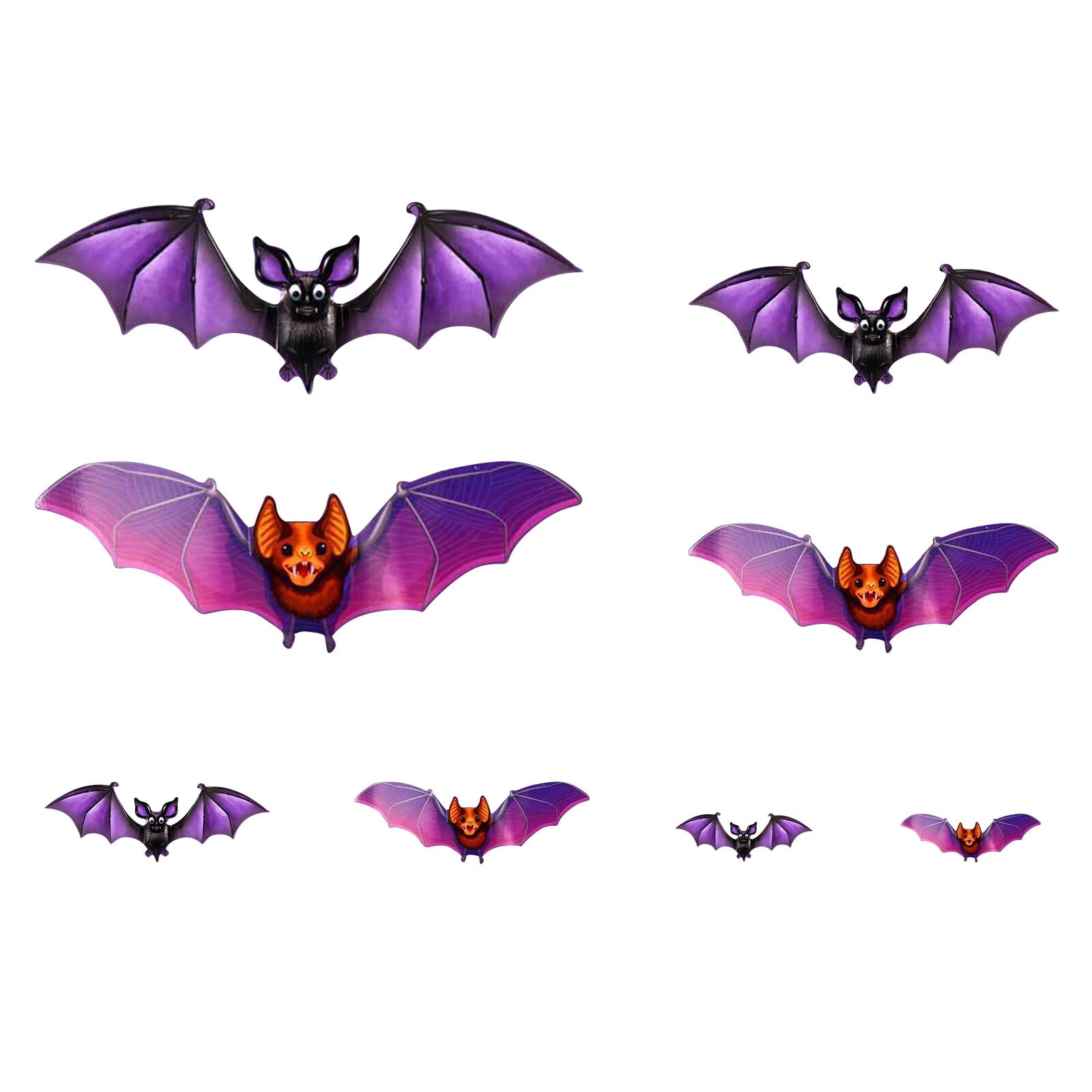 BOSTEY 3D Bats Stickers Halloween Bat Wall Stickers Reusable PVC Bat