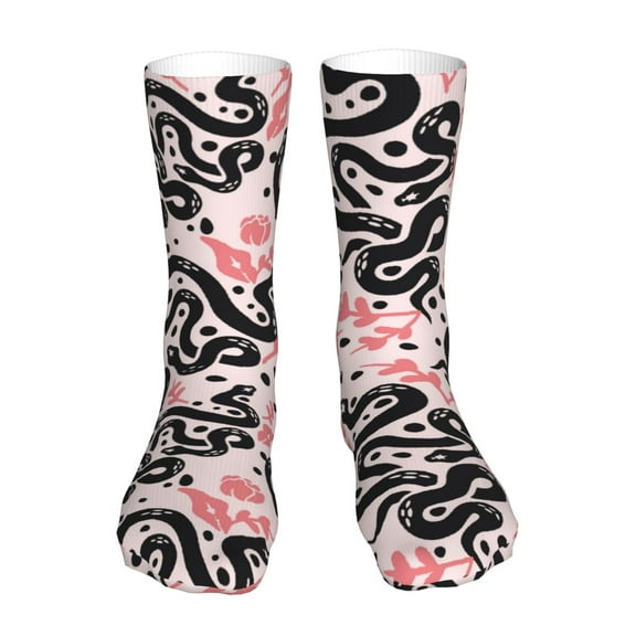 Uemuo Black Snake for 16in Socks, Cotton Socks Sports Socks Knee High Socks Comfortable Socks For Men, Women
