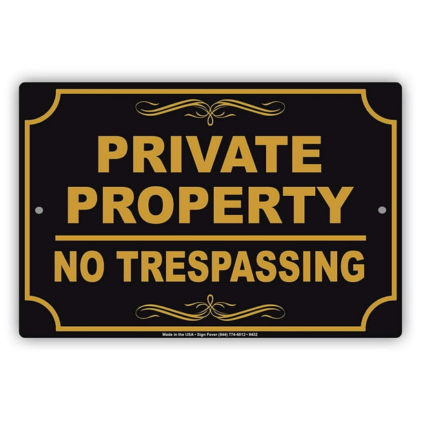 Private Property No Trespassing 24/7 Video Surveillance Alert Caution