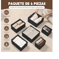 thumbnail image 2 of 6 Pcs Cajas De Almacenamiento Y Organizador De Ropa En Tela Xtellar negro, 2 of 3