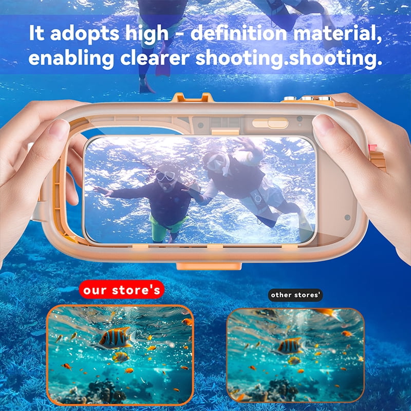 Underwater Phone Diving Case – 15m Waterproof, One-Hand Operation, HD Tempered Glass