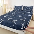thumbnail image 3 of Manfei Sports Game Bed Sheets,Ice Hockey King Sheets,Blue White Sheet Set For Children,Breathable Room Decor,4-Piece, 3 of 7