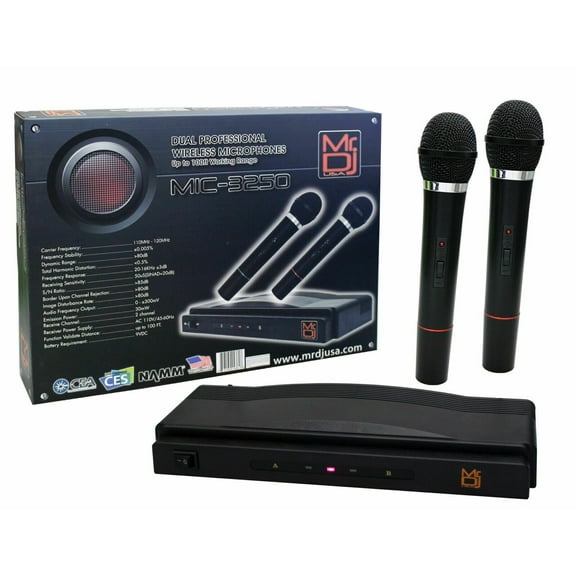 RR-MIC3250 Mr DJ Dual Handheld Wireless Mic System