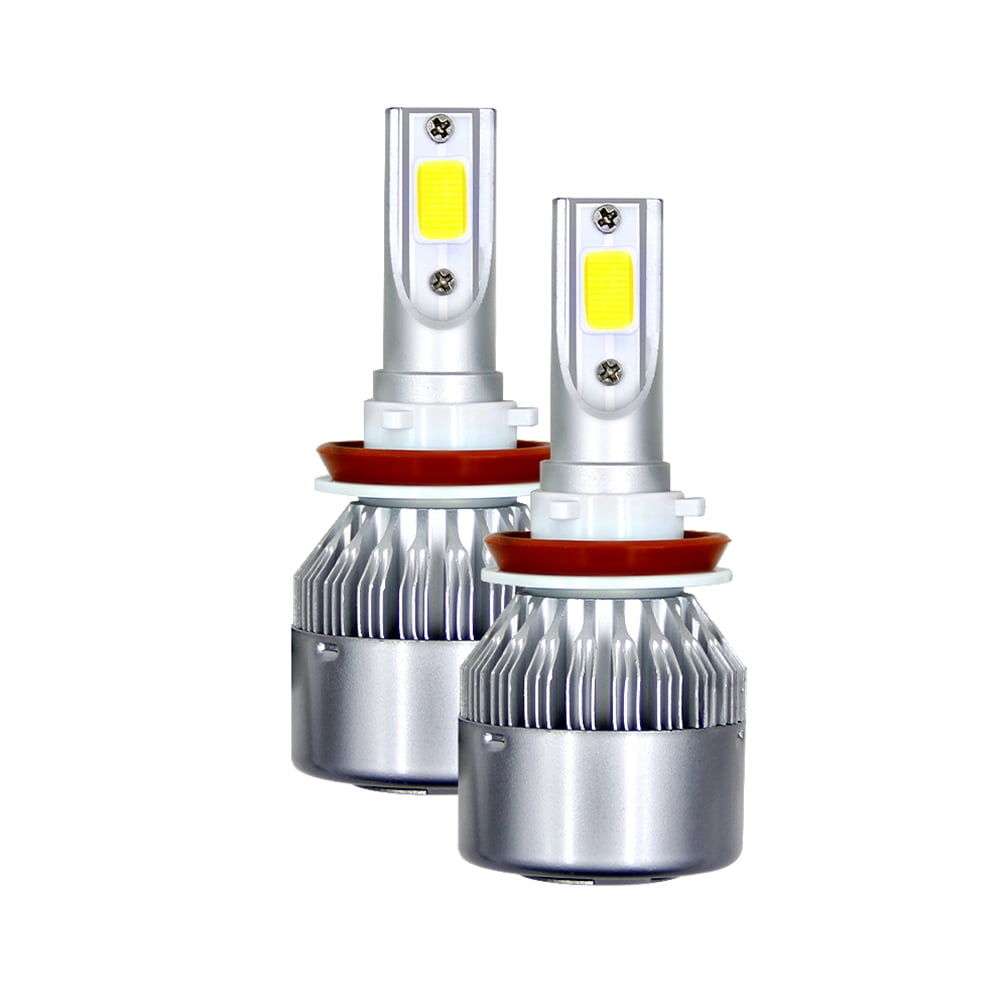 1 Pair H11 C6 LED Headlight Kit 3800LM/Bulb 6000K Low Beam Fog Bulb HID