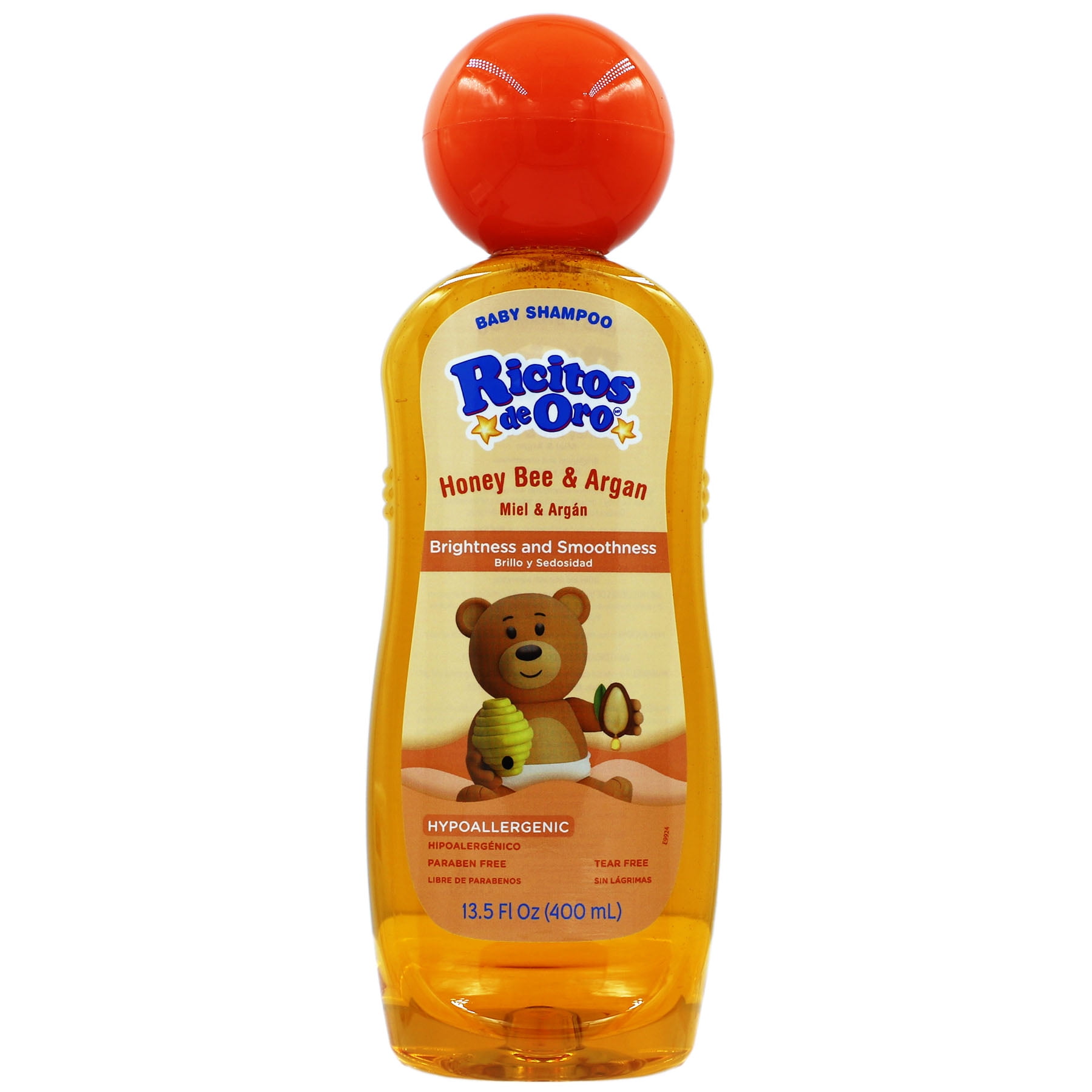 Ricitos de Oro Hypoallergenic Honey Baby Shampoo 400ml - Ricitos de Oro Miel Champu de Bebe (Pack of