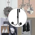 thumbnail image 2 of Iron Art Double Hanger Hooks Over Door Hats Free Punch Towel Organizer Home Storage Hook Holder Racks, 2 of 5