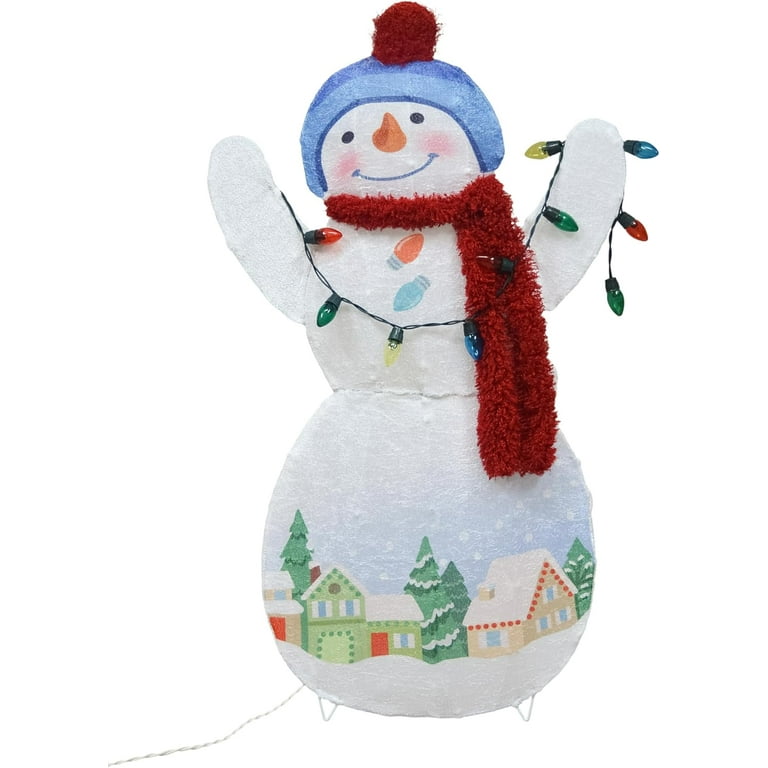 こたつ snowman 3 ft. Light-Up Snowman Collapsible Outdoor Christmas