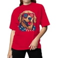 thumbnail image 2 of Patriotic Dog Design Women's T-shirt, 2 of 3