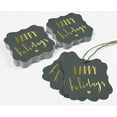 thumbnail image 5 of Inkdotpot Real Gold Foil Happy Holiday Tags Favor Bracket Shape Hang Pack Of 100 Paper Tags, 5 of 7