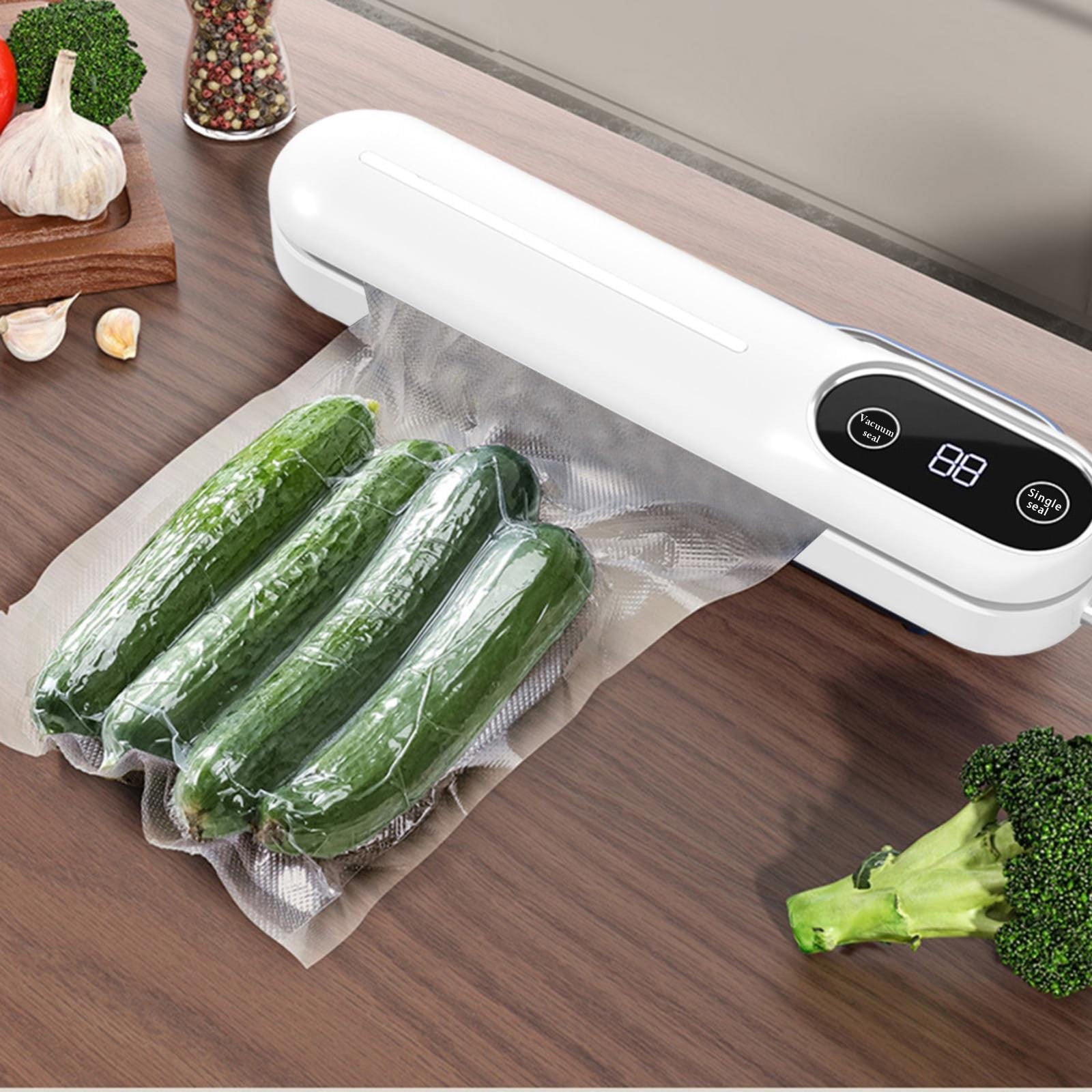 90W Vacuum Sealer Machine, Compact Powerful Suction, Dry & Wet Modes, Automatic Food Sealer for Kitchen Storage, Jars, Meat, Vegetables