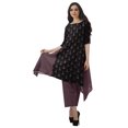 thumbnail image 1 of Moomaya Ensemble Kurti Asymétrique Imprimé pour Femme Grande Taille, Chanderi en Coton, 1 Unité, 1 of 6