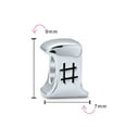 thumbnail image 3 of Winner First Place Number One Word #1 Charm Bead for Women for Teen Oxidized .925 Sterling Silver Fits European Bracelet, 3 of 4