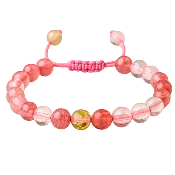 Amazing Gemstone Multi Cherry Quartz Crystal Bracelet Adjustable