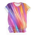thumbnail image 4 of ALLLIST Womens Tops Summer Crew Neck Short Sleeve T-Shirts Pink Fashion Floral Shirts Clothing for Women, 4 of 5