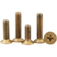 thumbnail image 1 of 10 Uds. Tornillos de cabeza plana de latón M6 * 12 tornillos de máquina de cabeza avellanada Phillips de latón, 1 of 5