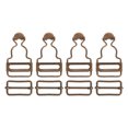 thumbnail image 1 of Unique Bargains Overall Buckles 4 Sets Retro Suspender Replacement Buckles 28mm, Copper Tone, 1 of 6