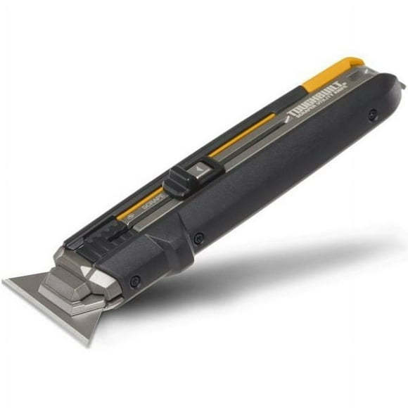 TB-H4S5-01 - KNIFE UTILITY / SCRAPER 2 IN 1 WITH 5 BLADES NON SLIP GRIP