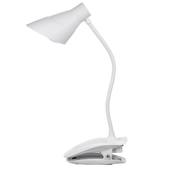 NIAIZEK White Clip on Desk Light with Adjustable Gooseneck LED for Reading and Desktop Use