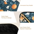 thumbnail image 5 of FORMRS Makeup Bag Travel Cosmetic Organizer for Women Fold Flat Zipper Pouch with Handle, Oranges Pattern, 5 of 8
