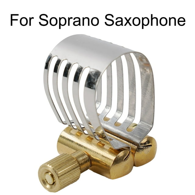 Lefu Saxophone Ligature Métal Clip pour Saxophone Ténor Soprano