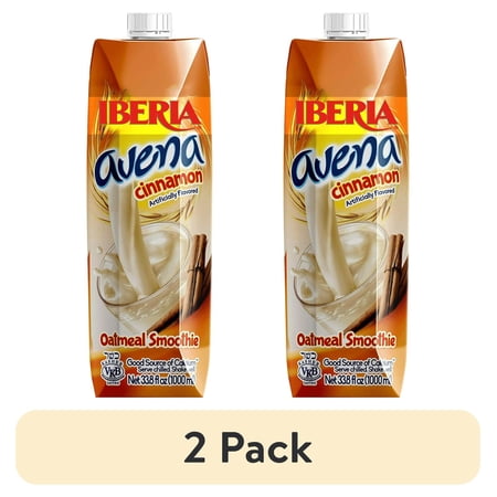 (2 pack) Iberia Ready-to-Drink Cinnamon Oatmeal, 1 Liter Tetra Pak