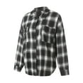 thumbnail image 5 of Michellecmm Female Shirt, Adults Plaid Turn-Down Collar Long Sleeve Tops Single-Breasted Blouse for Spring Fall, S/M/L/XL/XXL, 5 of 9