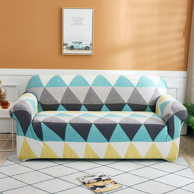 Stretch Sofa Cover Printed Couch Covers Elastic Sofa Slipcovers Cushion Couches Non Slip Soft Washable Furniture Protective Universal