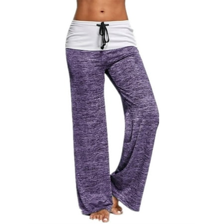 Wide Leg Pants for Women Elastic Waist Sport Yoga Trousers