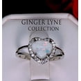 thumbnail image 2 of Jersey Promise Ring Heart Shape Fire Opal Clear Cz Womens Ginger Lyne Collection, 2 of 5