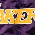 thumbnail image 3 of Youth Mitchell & Ness Purple Los Angeles Lakers Hardwood Classics Satin Raglan Full-Snap Jacket, 3 of 4