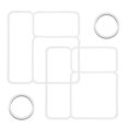 thumbnail image 1 of 2 Set Silica Gel Sealing Gasket for OmieBox Lunch Box Parts White, 1 of 1
