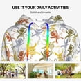 thumbnail image 4 of Kdxio Cartoon Monkey Print Womens Oversized Hoodies Sweatshirts Hooded Pullover Tops Sweaters Casual-Small, 4 of 7