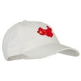 thumbnail image 5 of China Flag Map Embroidered Washed Cotton Twill Cap - White OSFM, 5 of 5