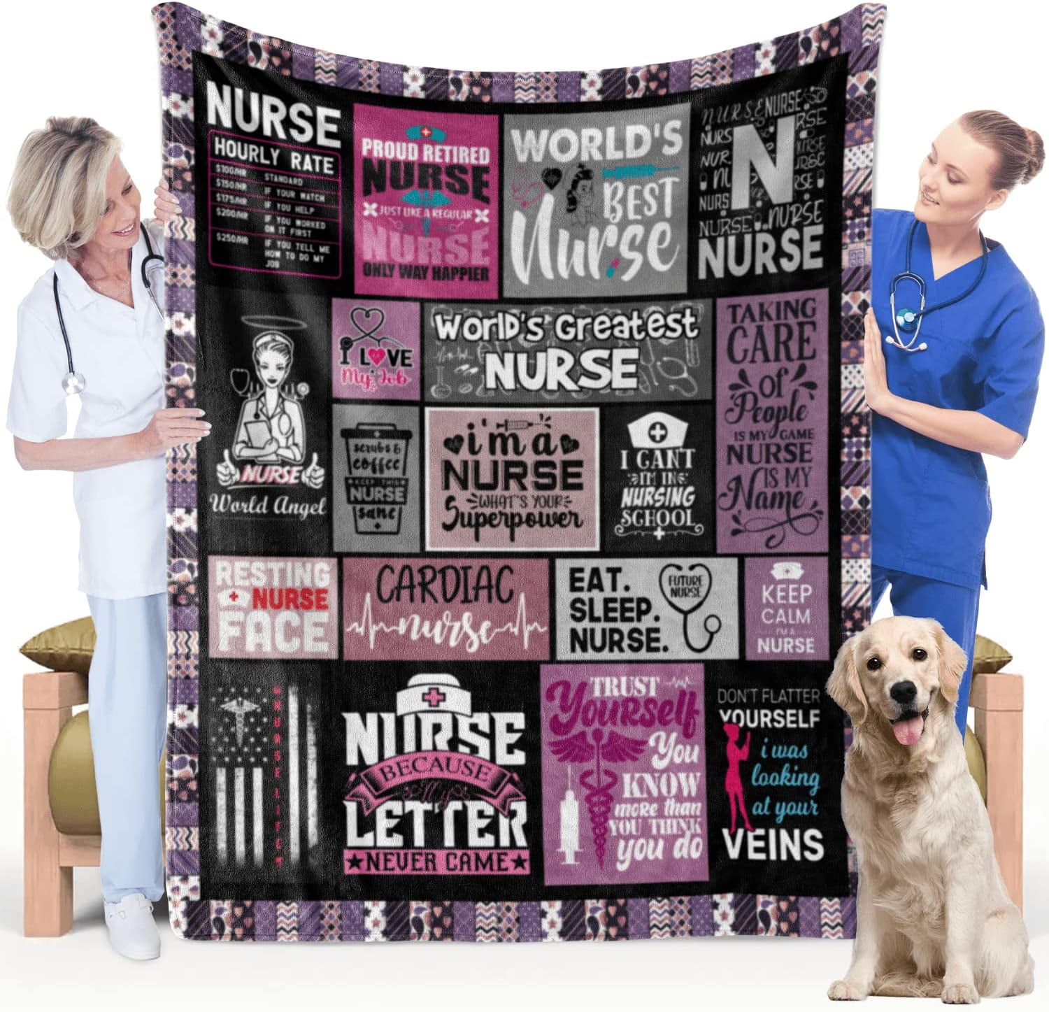 Nurse Gifts for Women, Nurse Blanket Gifts for Nurses, Funny Nurse