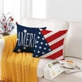 thumbnail image 3 of 4th of July Throw Pillow Covers 16x16 Set of 4 Patriotic Pillow Covers American Flag Memorial Day Velvet Fourth of July Red White Blue Pillow Case Cushion Covers Home Outdoor Sofa Decorations, 3 of 5