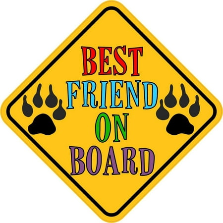 5in x 5in Best Friend on Board Sticker