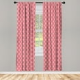 thumbnail image 4 of Ambesonne Floral Window Curtains, Romantic Tulip Flowers, Each 28" W x 84" L, Purple Cream Pale Pink, 4 of 4