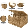 thumbnail image 3 of Chicgrowth Wicker Basket Woven Laundry Bakets For Storage Set of 3 Indoor, 3 of 6