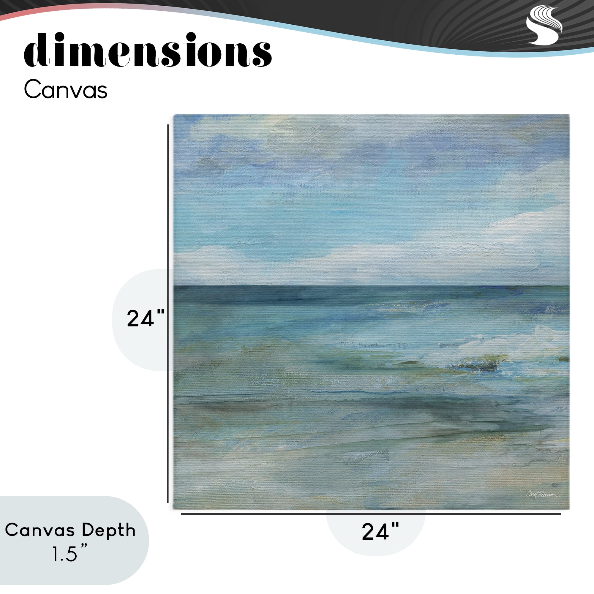 Stupell Industries Aqua Seascape Tranquility Canvas Wall Art, design by Carol Robinson