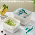thumbnail image 4 of 3-in-1 Refrigerator Food Storage Container with Detachable Spoon | Leak-Proof BPA-Free Plastic Fresh Keeping Box for Fruits Vegetables Meat | Microwave & Dishwasher Safe Kitchen Organization, 4 of 9