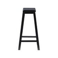 thumbnail image 4 of Pemberley Row Rubberwood Antique Black Bar Stool Rectangular Backless 29" Unassembled, 4 of 15