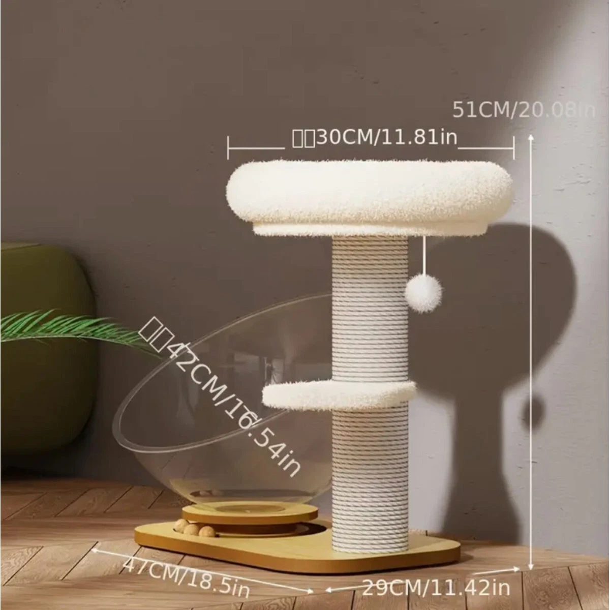 Colourtree Cat Sisal Scratching Cat Climbing Frame cat Bed Integrated Household Small Non-occupying cat Frame cat Scratching Post cat Turntable