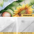 thumbnail image 4 of Sunflower Gnome No Hooks Shower Curtain with Snap-in Liner Vintage Yellow Bee Sunflower Purple Hydrangea White Daisy Blue Grain Shower Curtains for Bathroom, Waterproof, Washable 36"x78", 4 of 9
