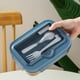 thumbnail image 4 of Utensilios de cocina, accesorios de cocina, lonchera tipo concha con compartimentos, apta para trabajadores de oficina, calentador para microondas, lonchera infantil de plástico con tenedor y cuchara,, 4 of 7