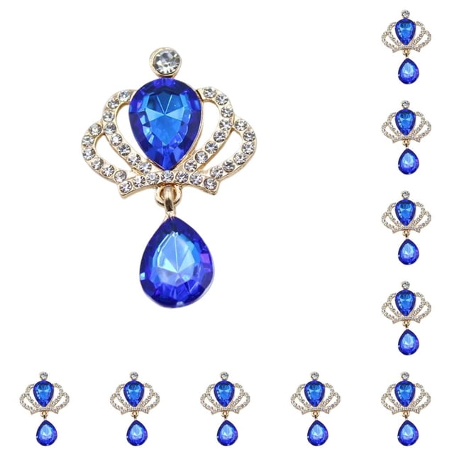 Qarigey 10 Uds. De botones a presión de diamantes de imitación a la moda, colgantes dorados para disfraces DIY, broche para decoración de boda, Base Ropa, zapatos y accesorios Miscelánea Tipo 12